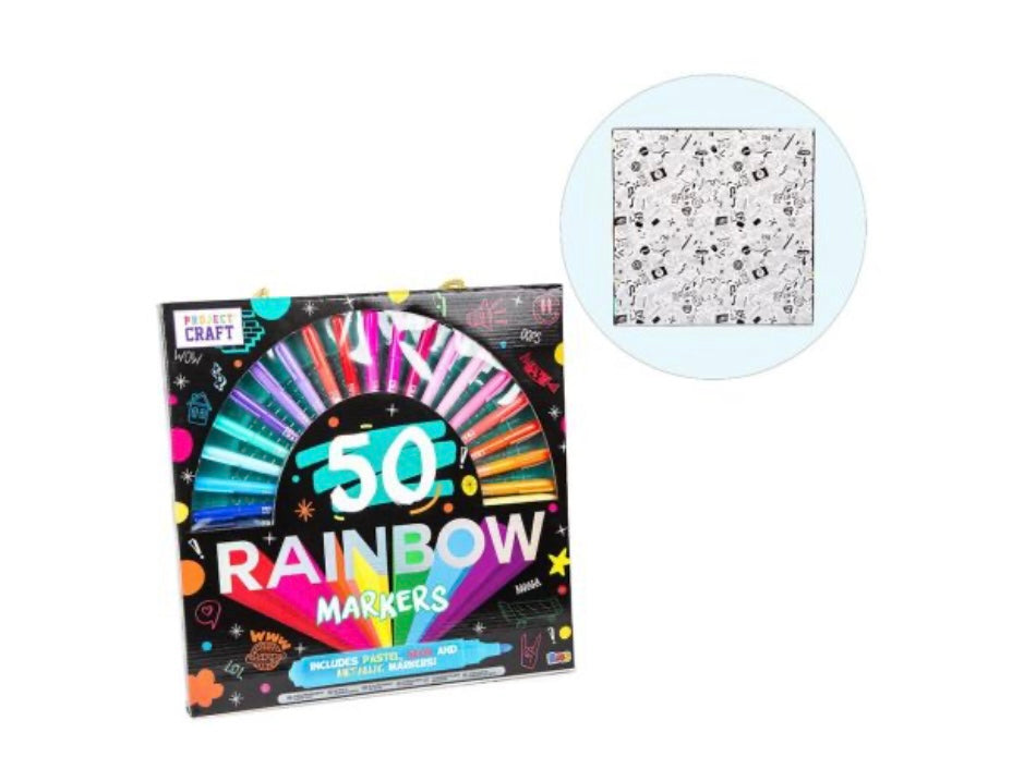 50 Rainbow Markers