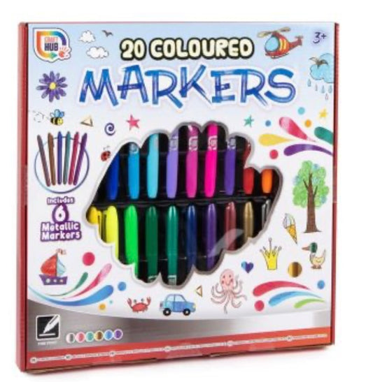 20 Coloured Markers